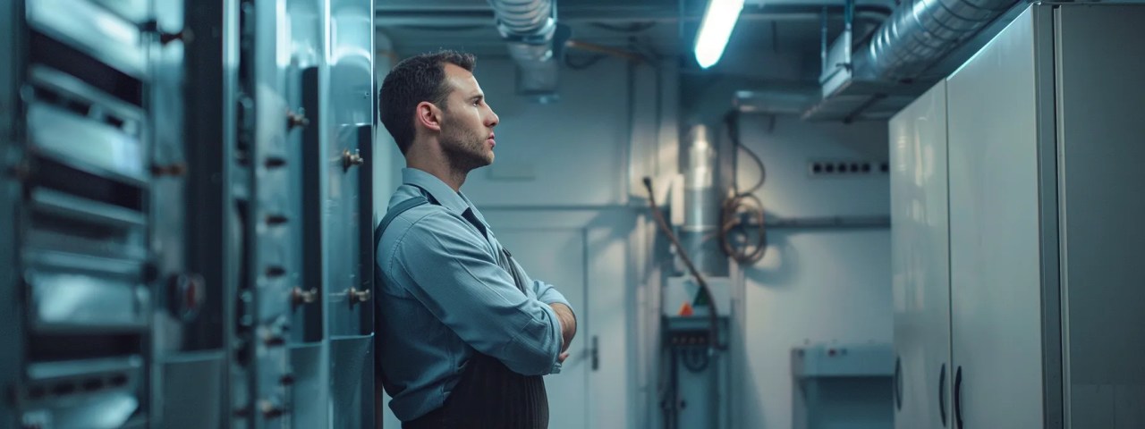 air conditioning, a skilled technician meticulously exam