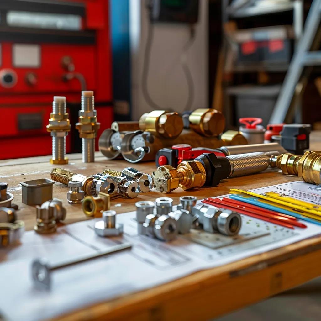 Selection of heating parts including furnace controls and blower motors