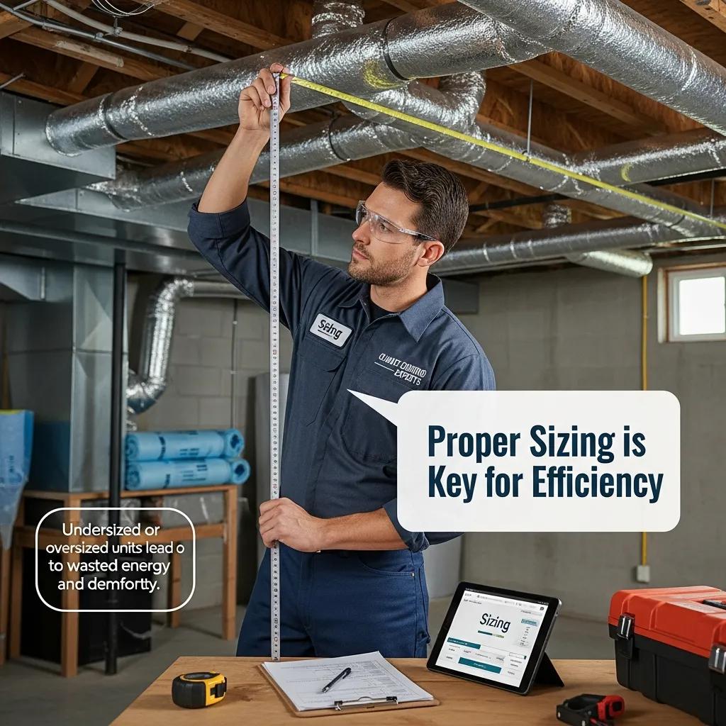 Technician measuring space for HVAC sizing in a residential home